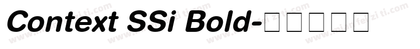 Context SSi Bold字体转换